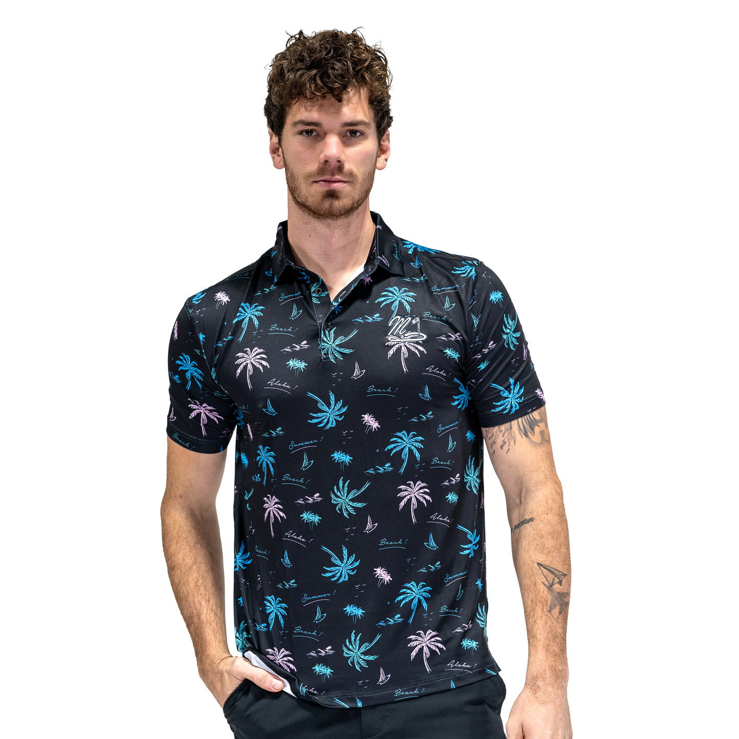 Men's Performance Shirt - Palm Noir