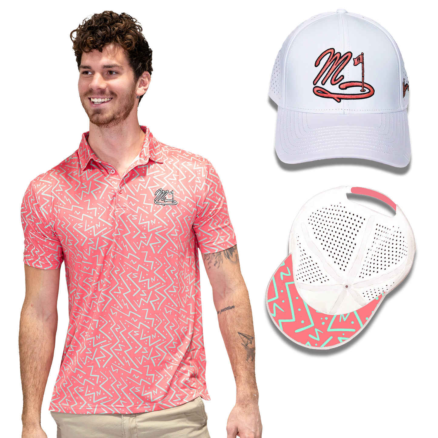 Shirt • Hat Set - Candy Coral
