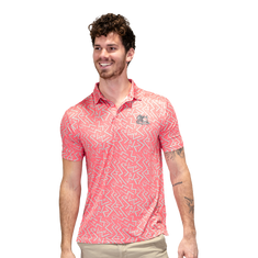 Candy Coral Performance Golf Polo